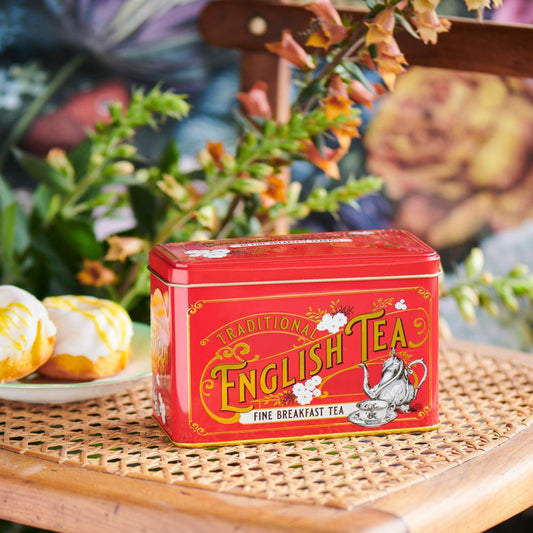 Vintage Victorian Classic Tea Tin - Berry Red - New English Teas