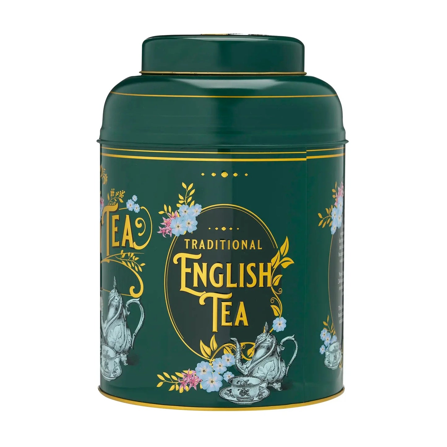 Vintage Victorian 240 Teabag Tea Caddy - Bottle Green - New English Teas