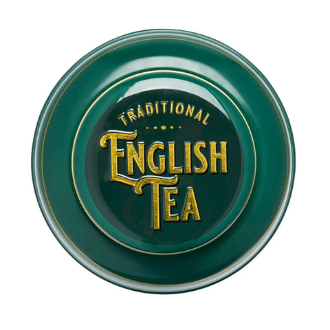 Vintage Victorian 240 Teabag Tea Caddy - Bottle Green - New English Teas