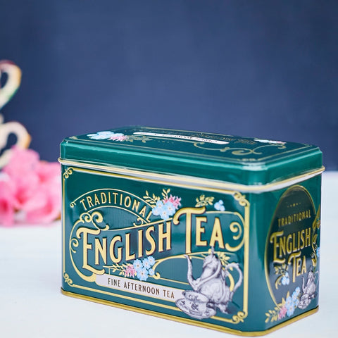 Vintage Victorian Classic Tea Tin - Bottle Green - New English Teas