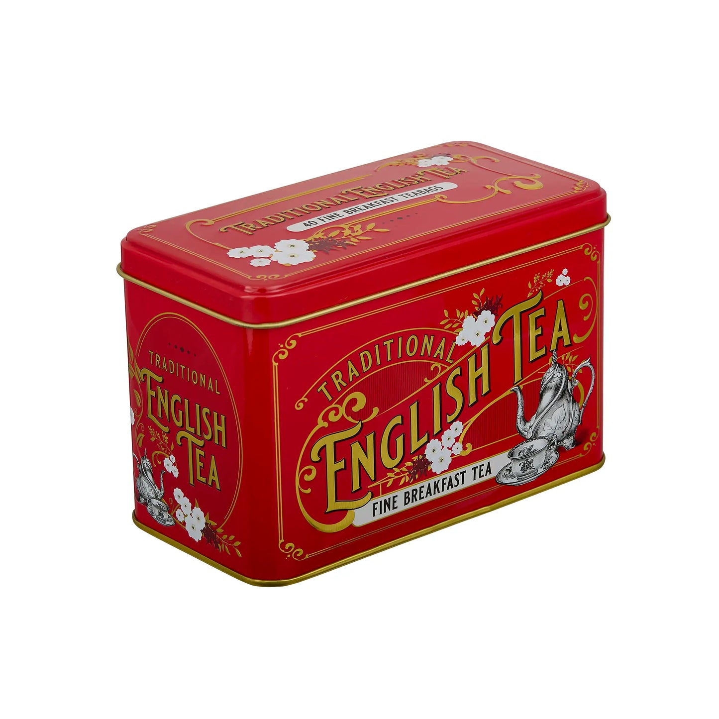 Vintage Victorian Classic Tea Tin - Berry Red - New English Teas