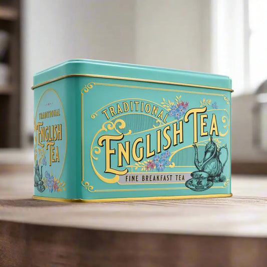 Vintage Victorian Classic Tea Tin - Mint Green - New English Teas