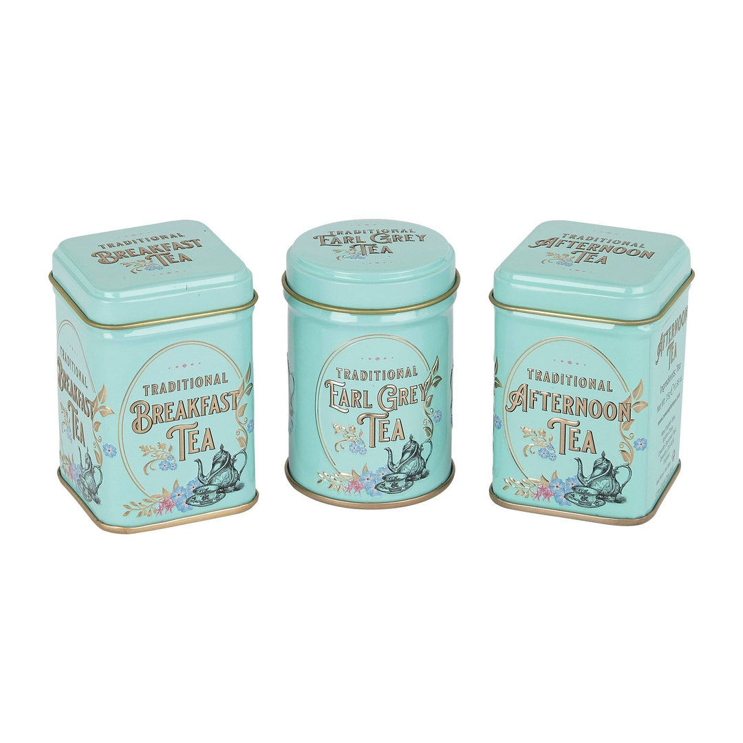 Vintage Victorian Mini Tea Tin Set - Mint Green - New English Teas