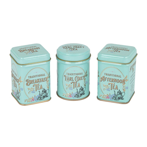 Vintage Victorian Mini Tea Tin Set - Mint Green - New English Teas