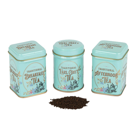 Vintage Victorian Mini Tea Tin Set - Mint Green - New English Teas
