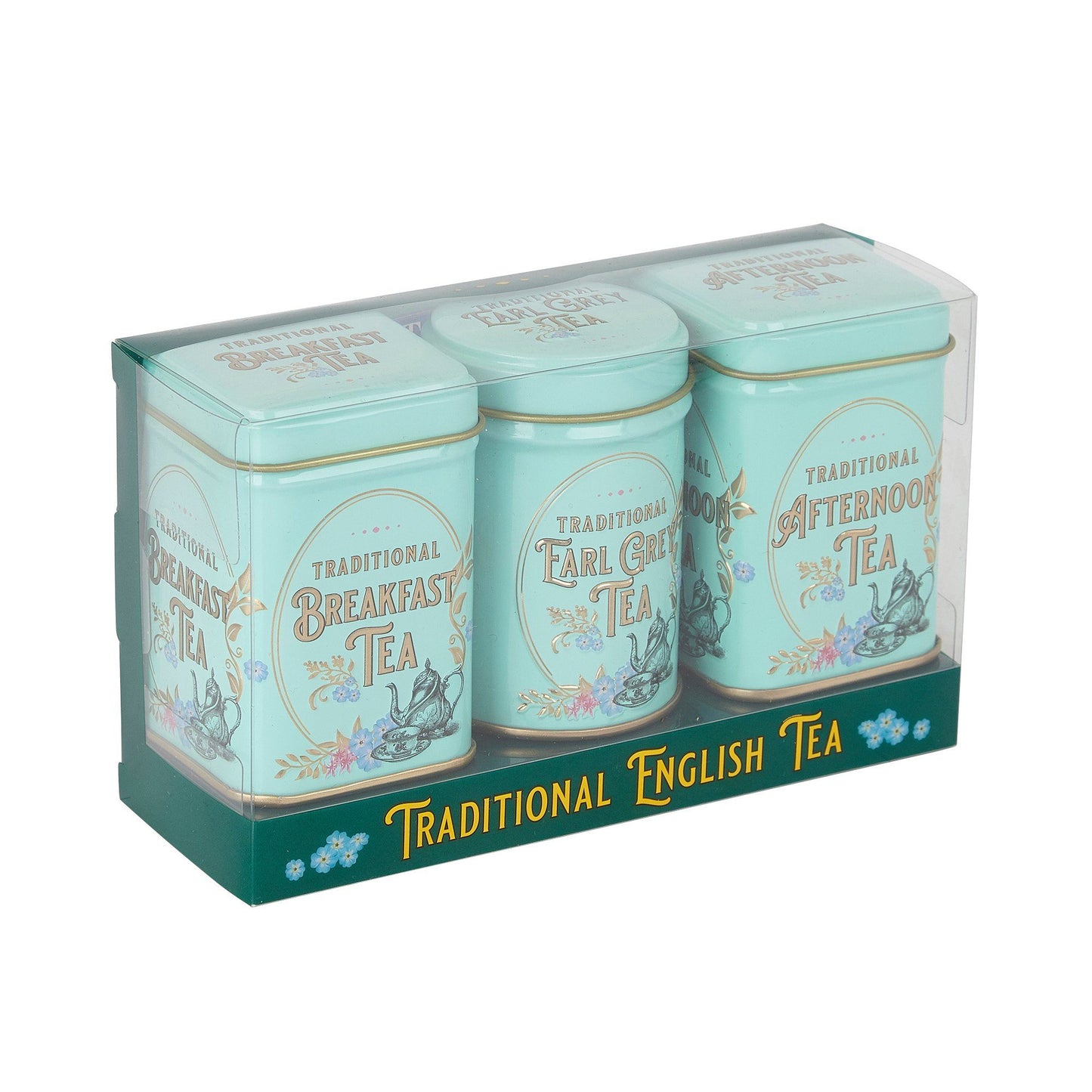 Vintage Victorian Mini Tea Tin Set - Mint Green - New English Teas