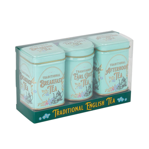 Vintage Victorian Mini Tea Tin Set - Mint Green - New English Teas