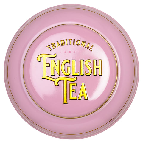 Vintage Victorian 240 Teabag Tea Caddy - Pink - New English Teas