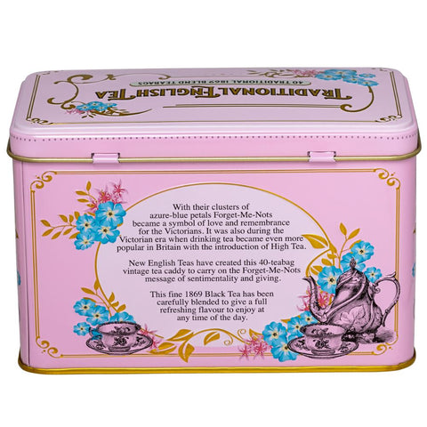 Vintage Victorian Classic Tea Tin - Pink - New English Teas