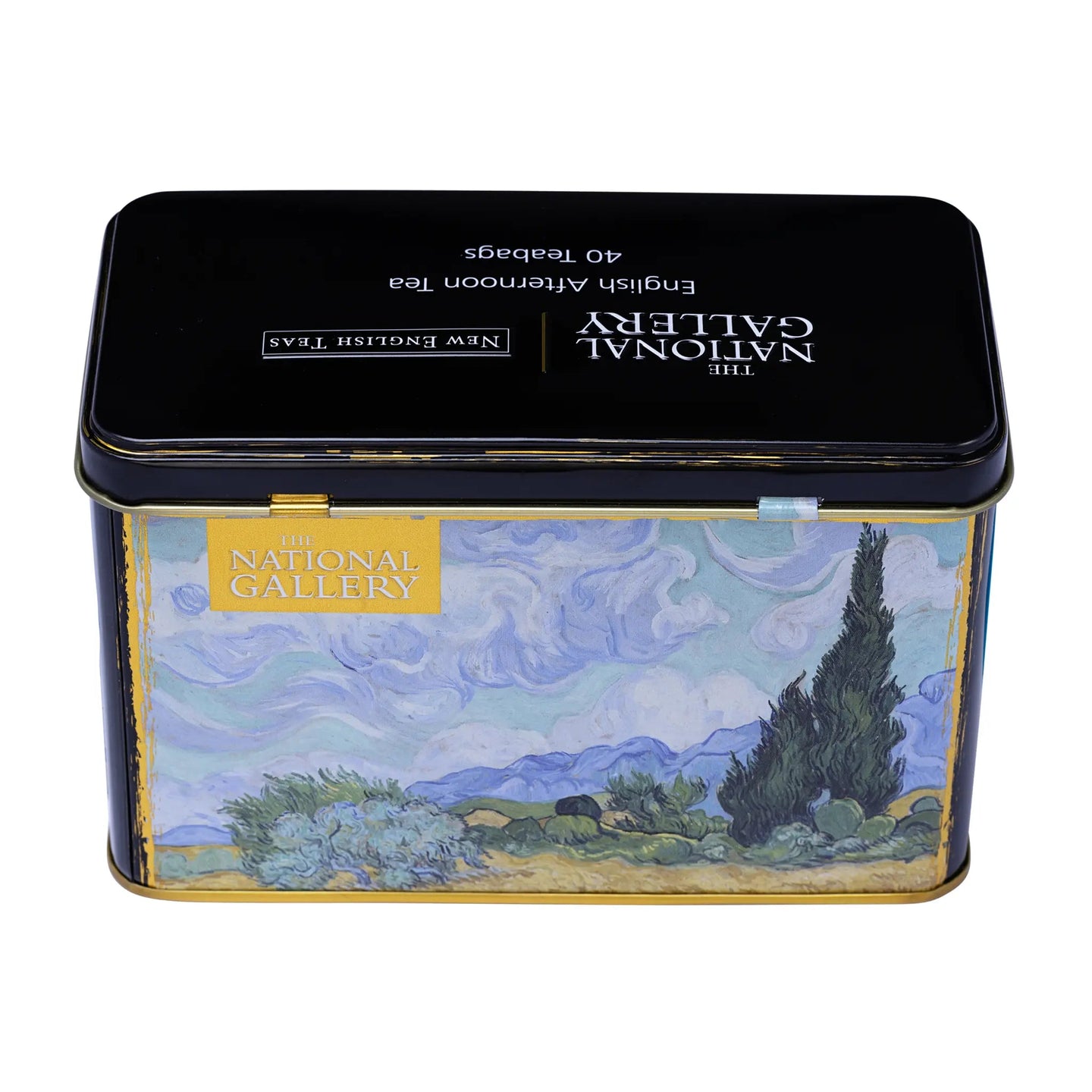 Wheatfield With Cypresses by Vincent Van Gogh - Classic Tea Tin - 40 English Afternoon Teabags Tea Tins New English Teas 