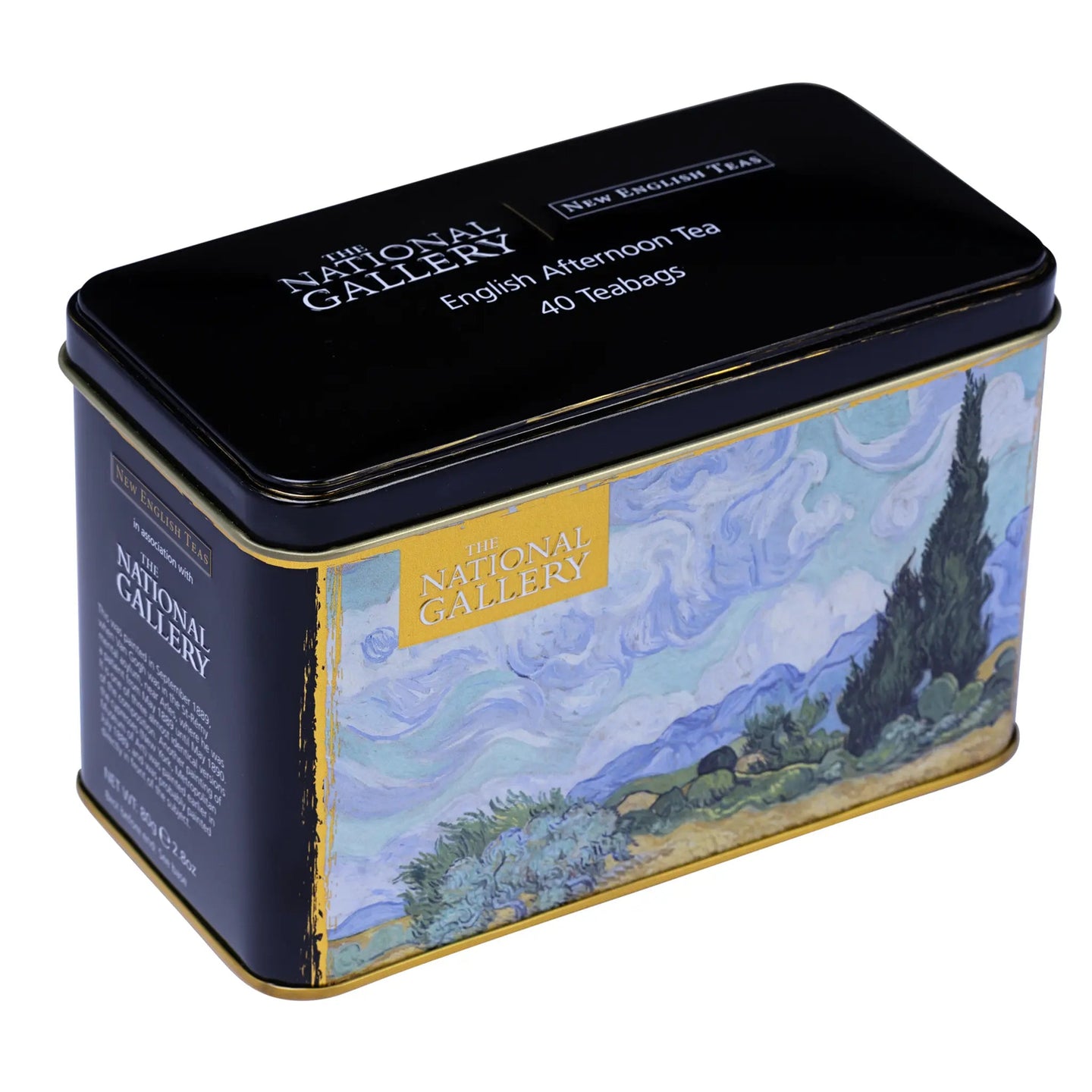 Wheatfield With Cypresses by Vincent Van Gogh - Classic Tea Tin - 40 English Afternoon Teabags Tea Tins New English Teas 