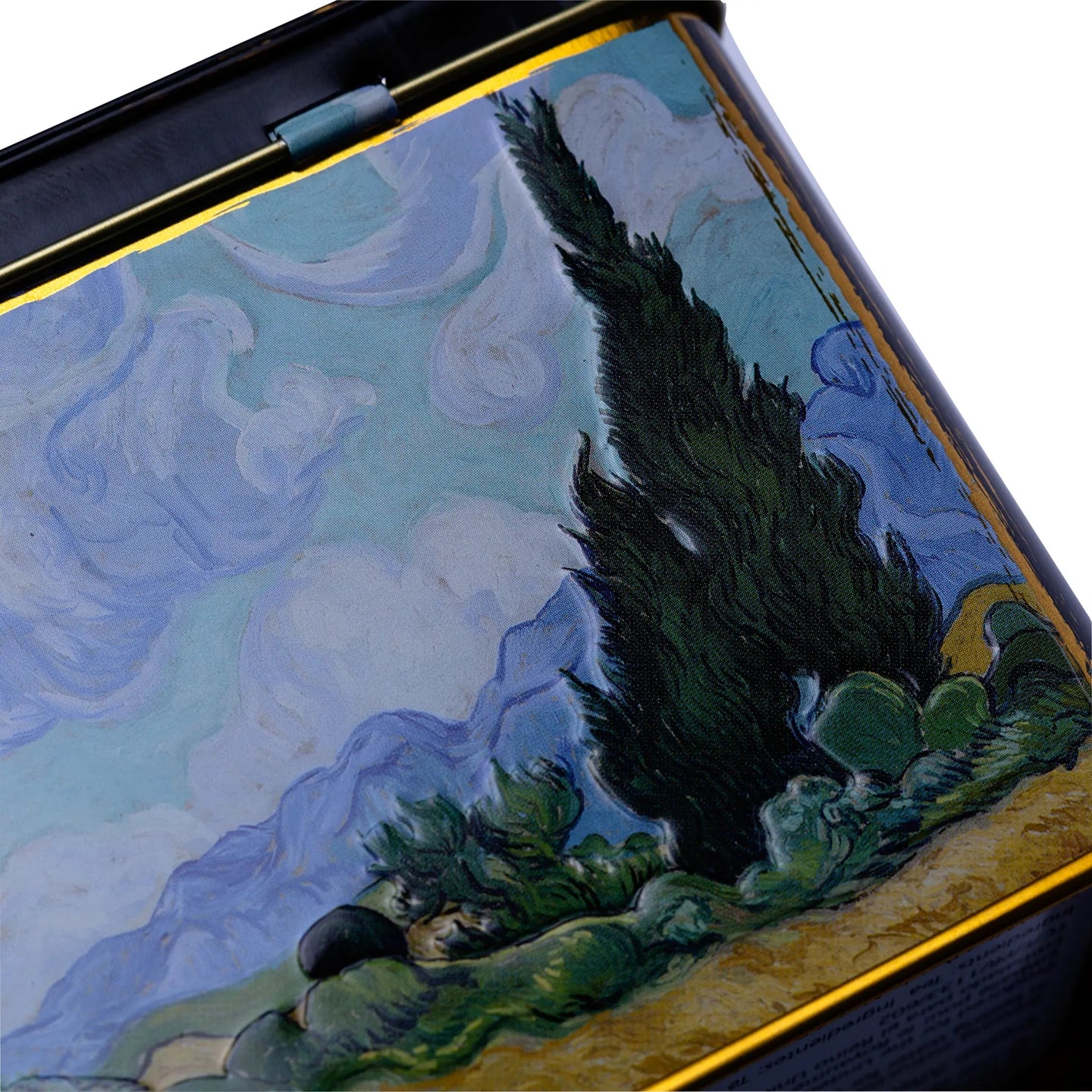 Wheatfield With Cypresses by Vincent Van Gogh - Classic Tea Tin - 40 English Afternoon Teabags Tea Tins New English Teas 