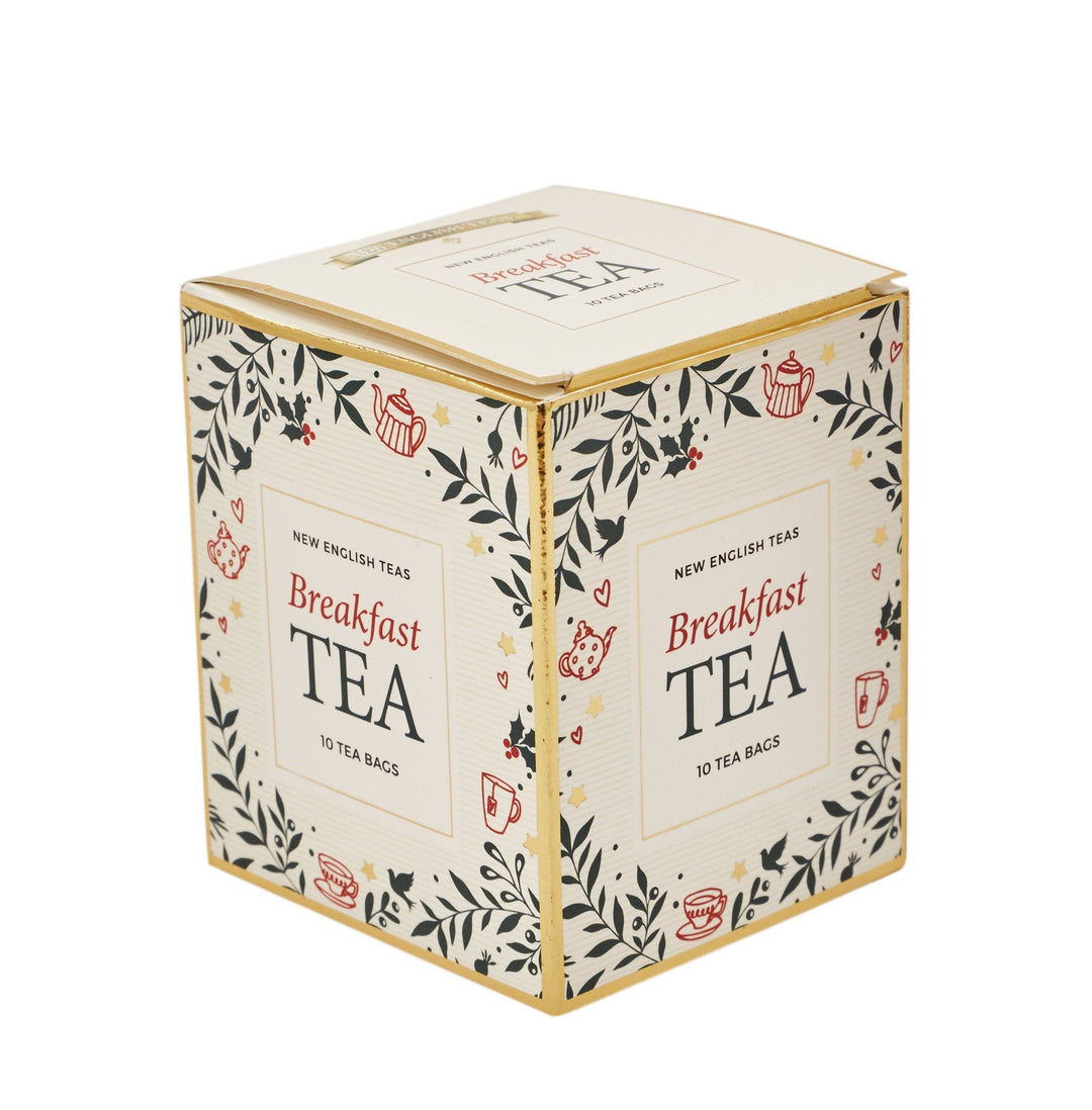 Christmas 10 Teabag Box - White - New English Teas