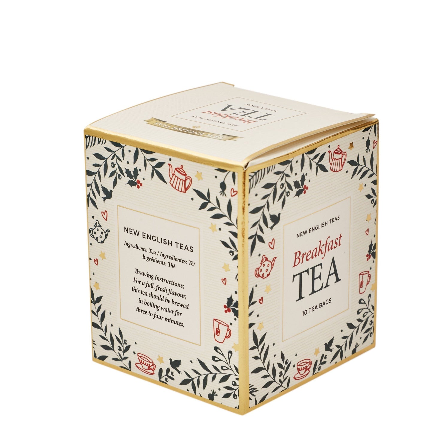 Christmas 10 Teabag Box - White - New English Teas