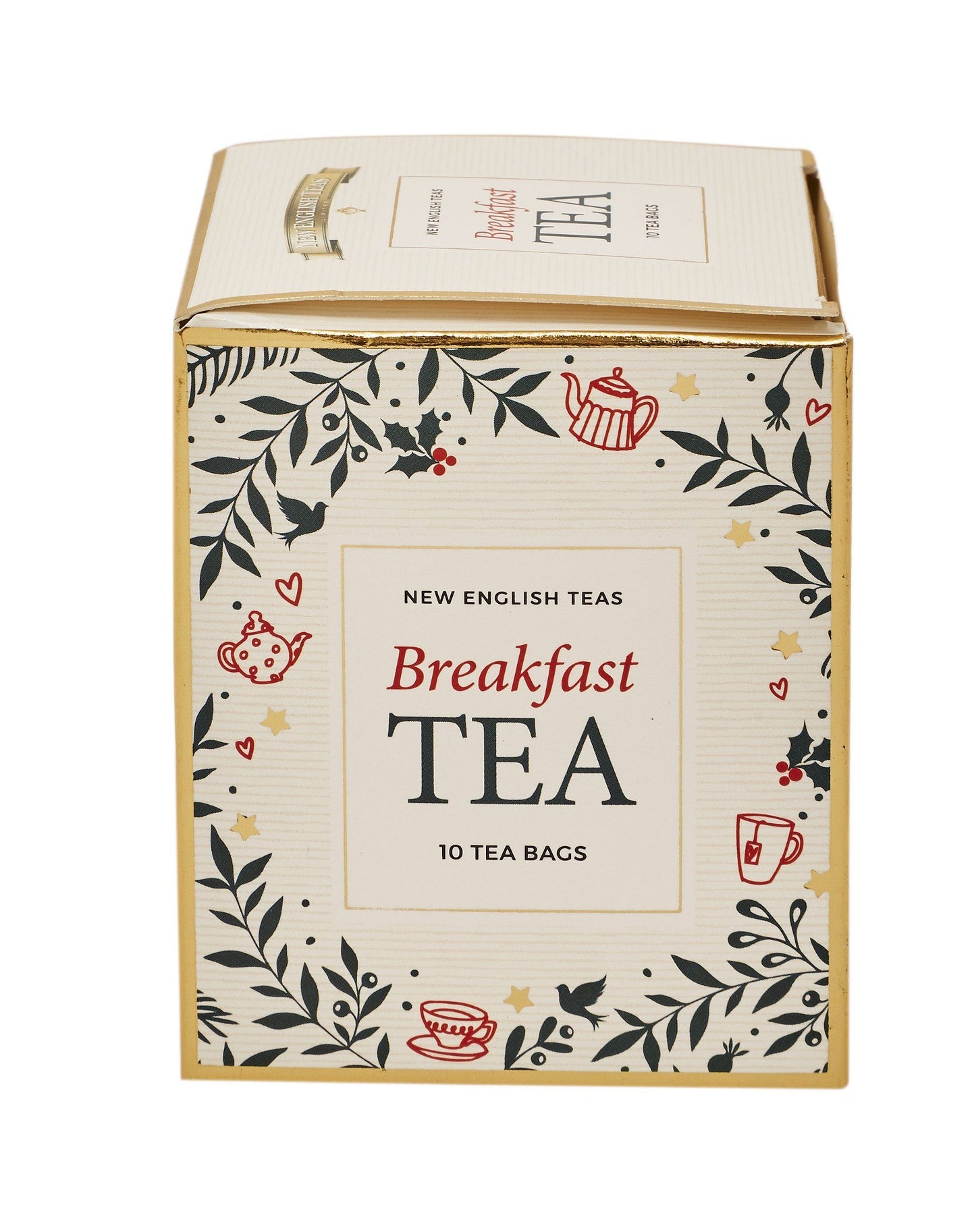 Christmas 10 Teabag Box - White - New English Teas