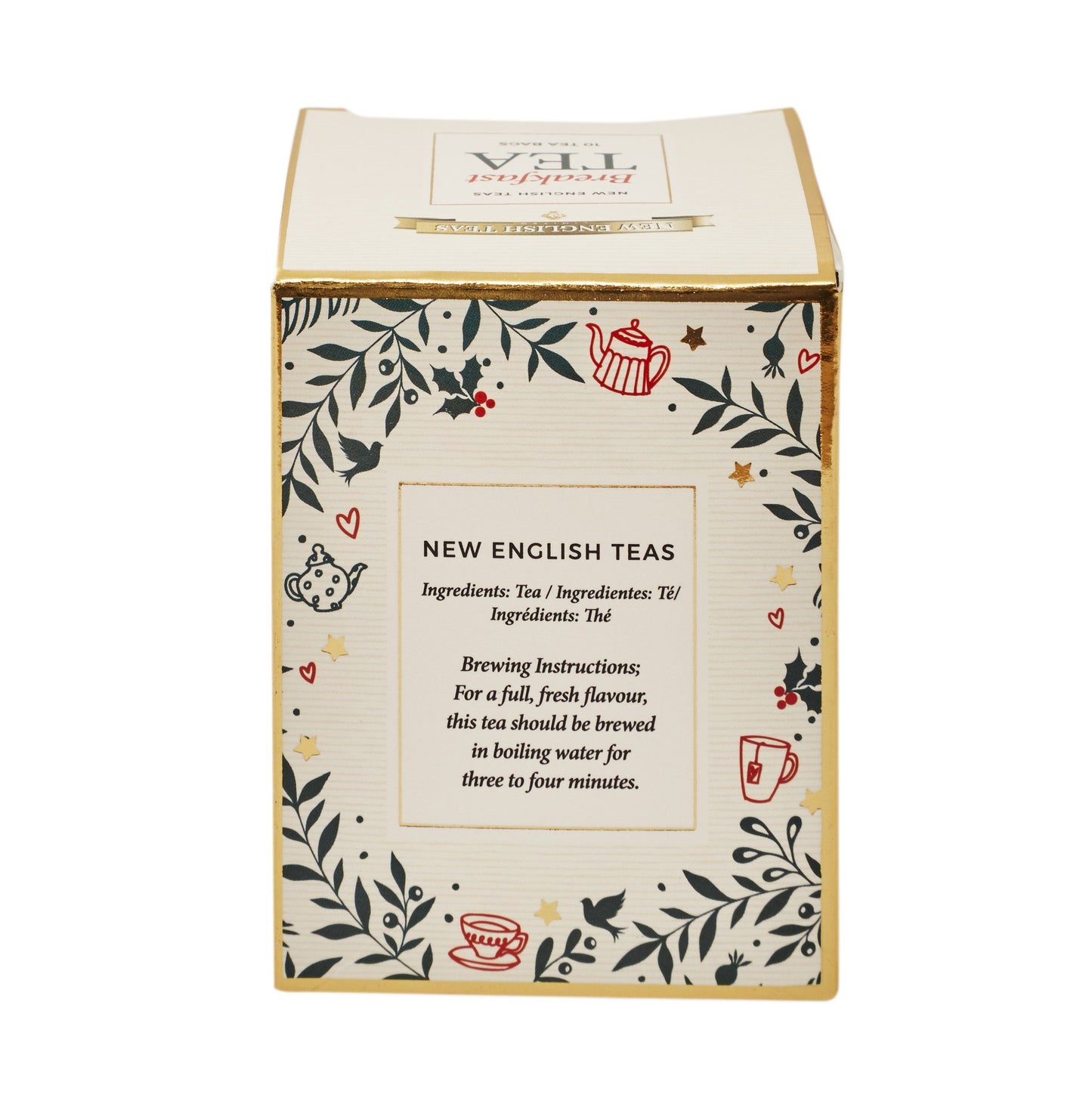 Christmas 10 Teabag Box - White - New English Teas