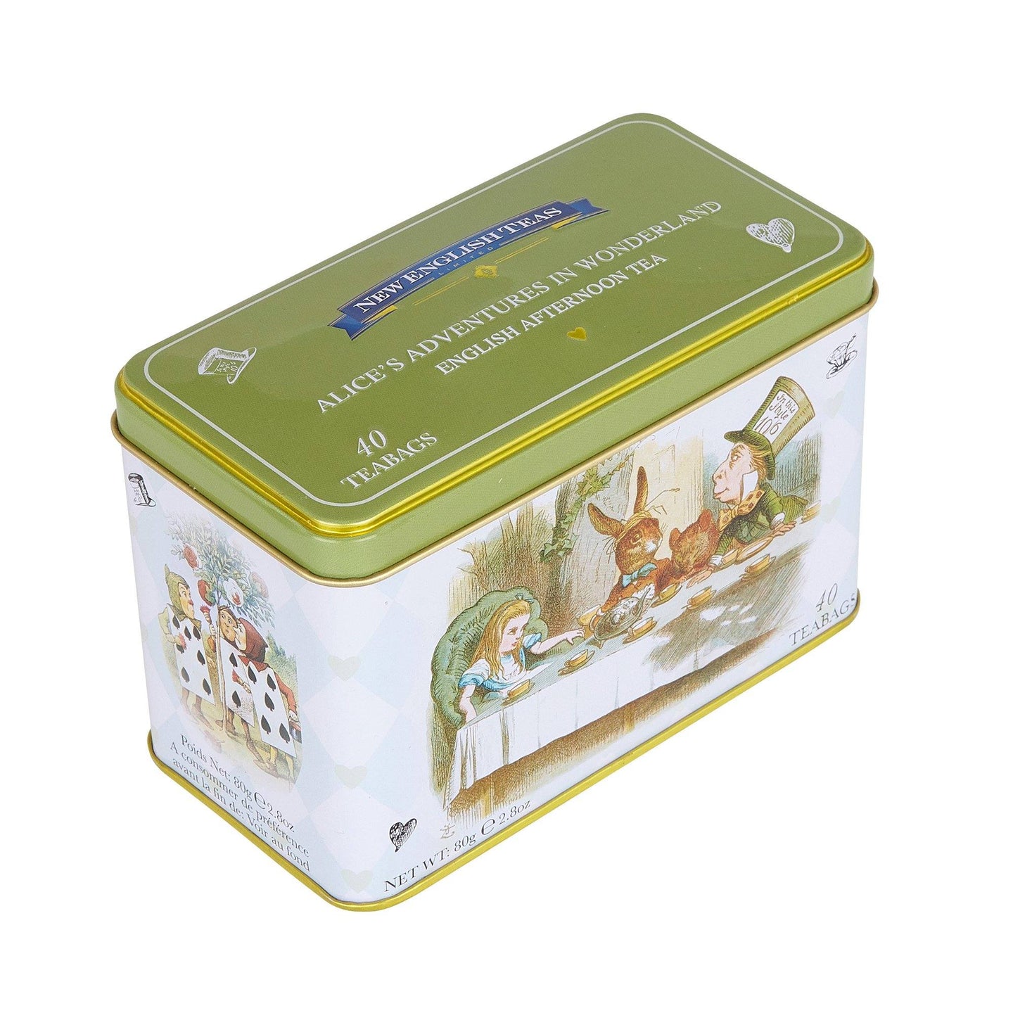 Alice in Wonderland Tea Tin with 40 Teabags - New English Teas