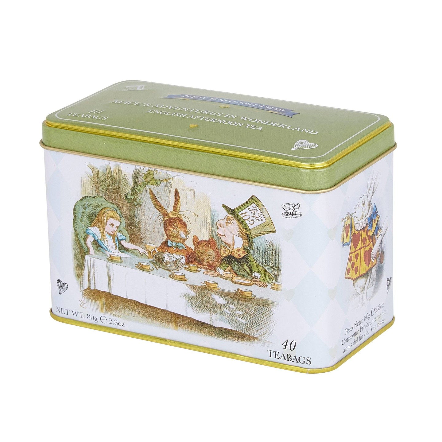 Alice in Wonderland Tea Tin with 40 Teabags - New English Teas