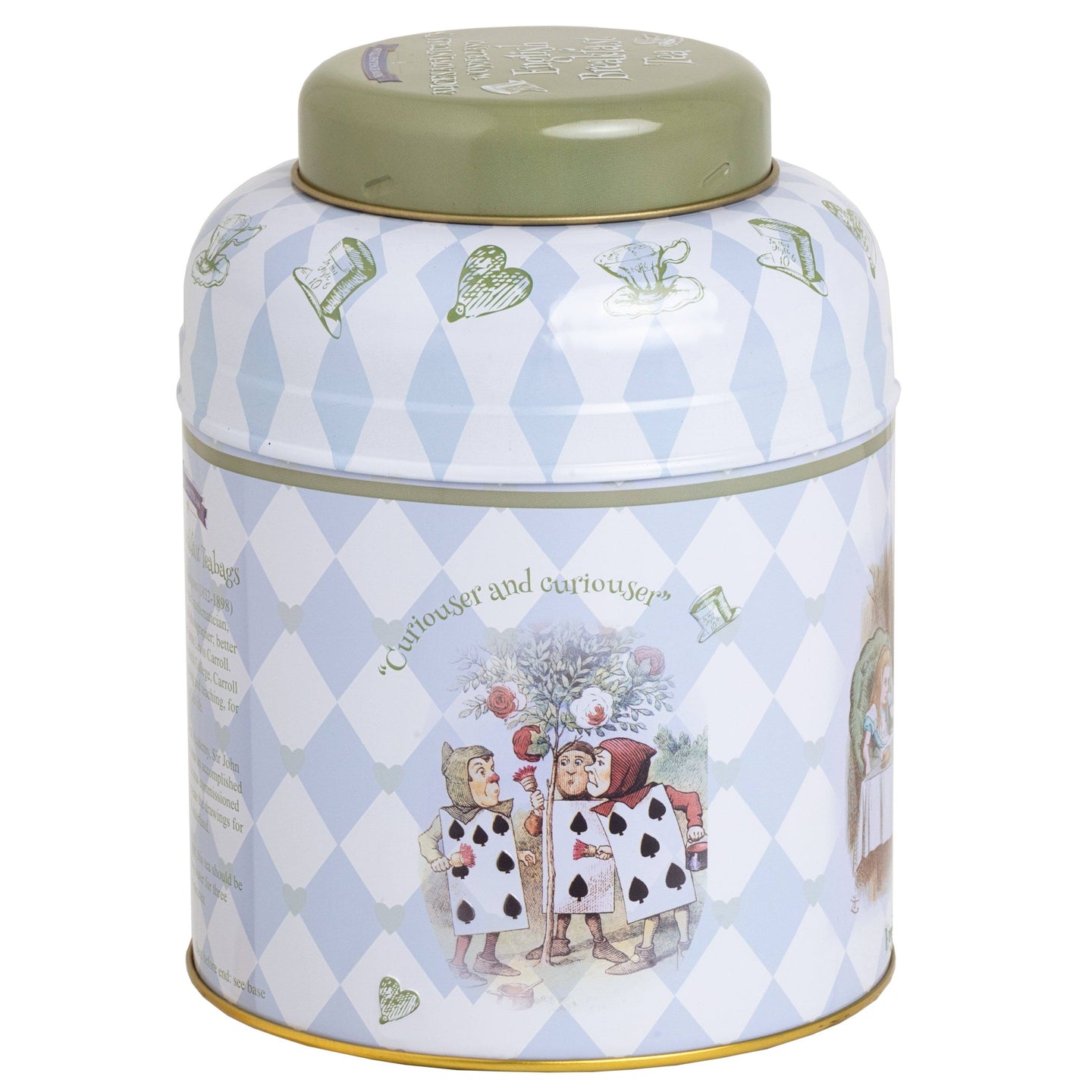 Alice in Wonderland Tea Caddy with 80 English Breakfast Teabags Black Tea New English Teas 