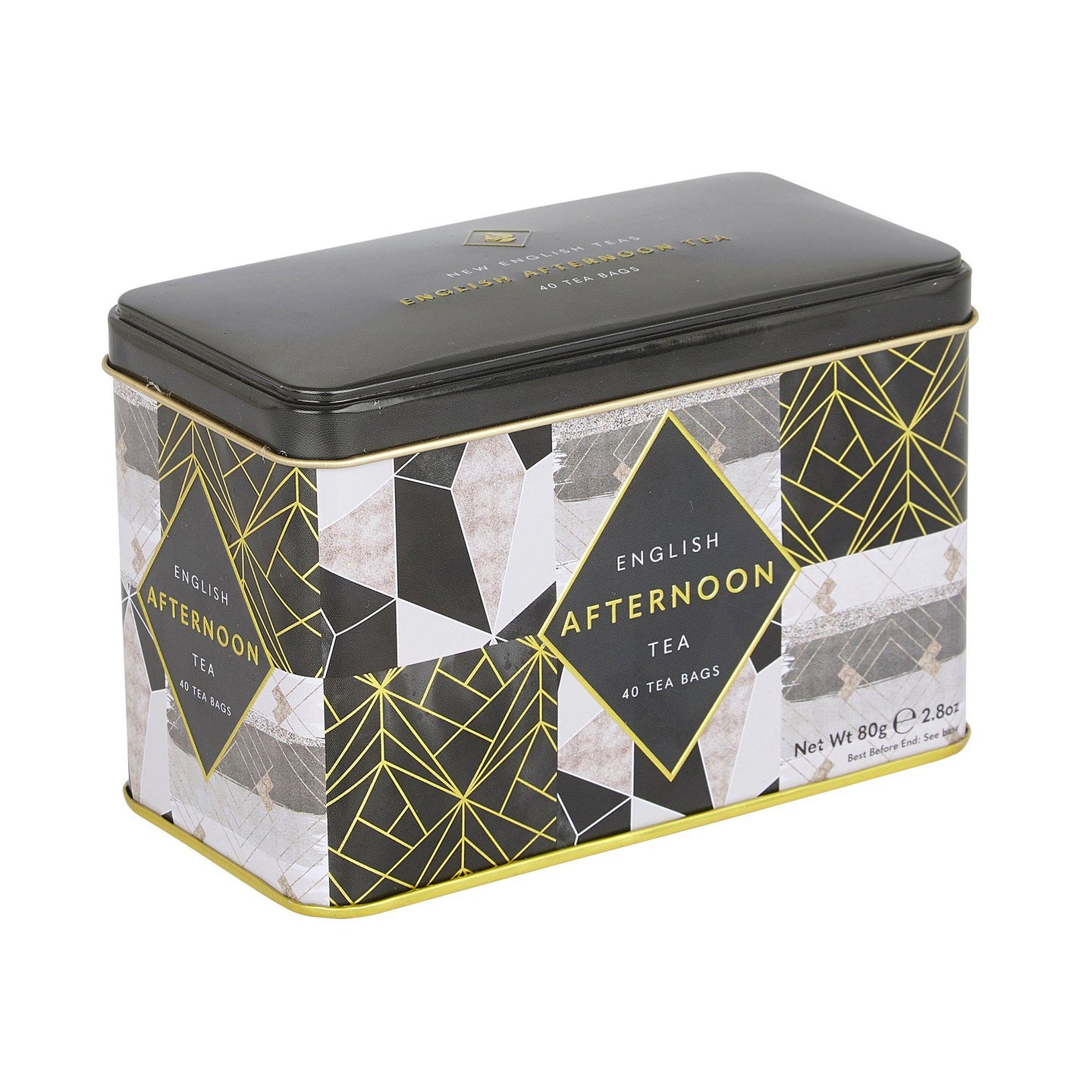 Art Deco Afternoon Tea Tin 40 Teabags Black Tea New English Teas 