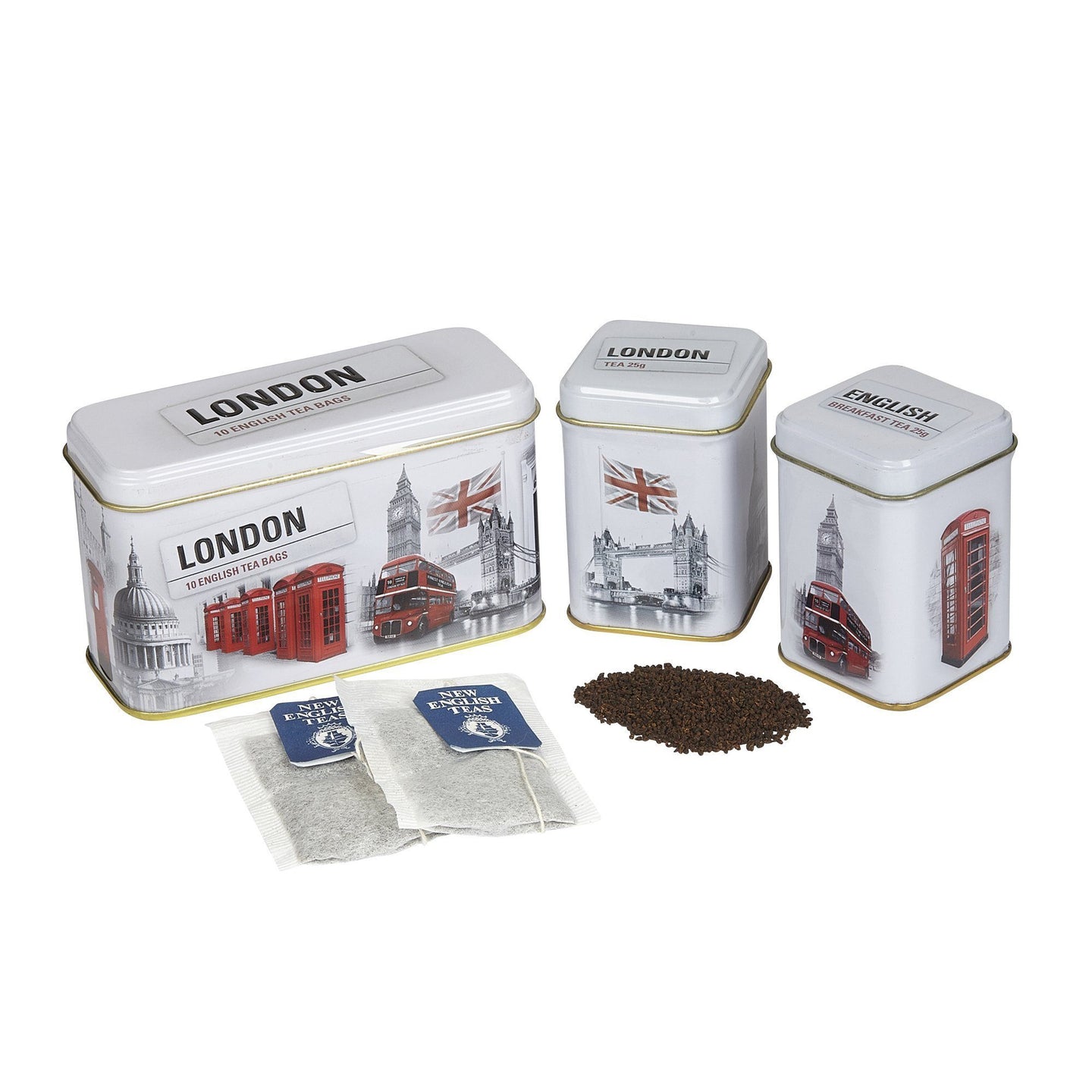 Black and White Iconic London Scenes Tea Selection Triple Gift Pack Black Tea New English Teas 