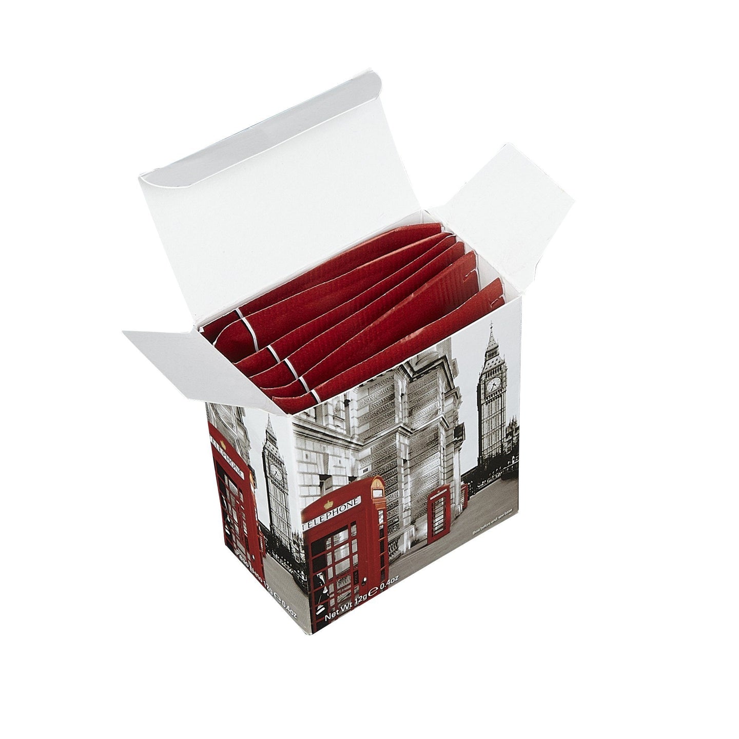 Black And White Red Telephone Box Breakfast Tea 6 Teabag Carton Black Tea New English Teas 