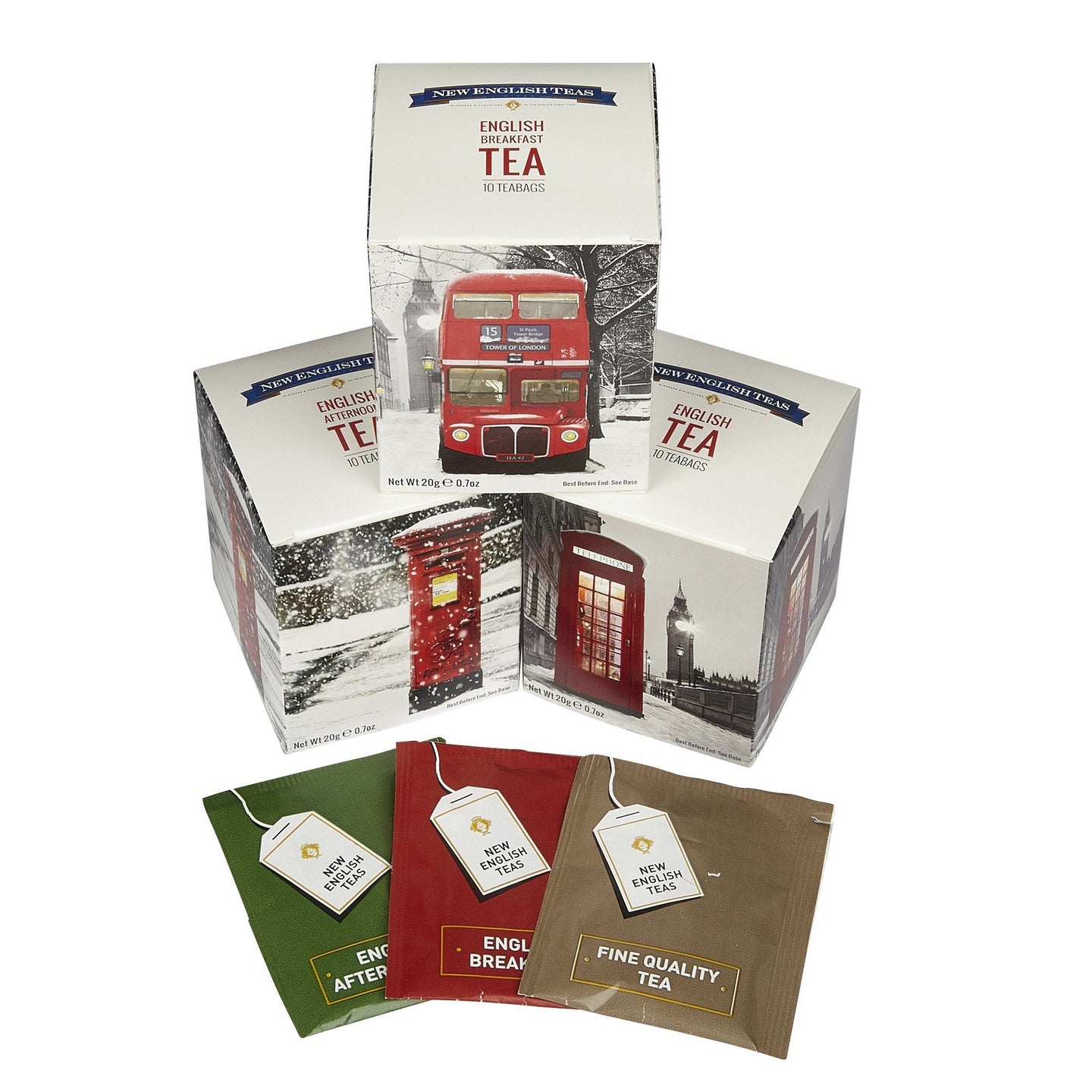 British Icons In The Snow Triple Tea Gift Pack Black Tea New English Teas 