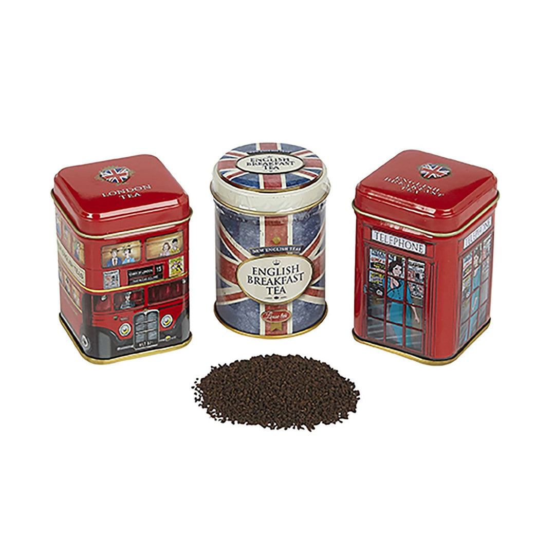 British Icons Triple Tea Selection Mini Tin Gift Pack Black Tea New English Teas 