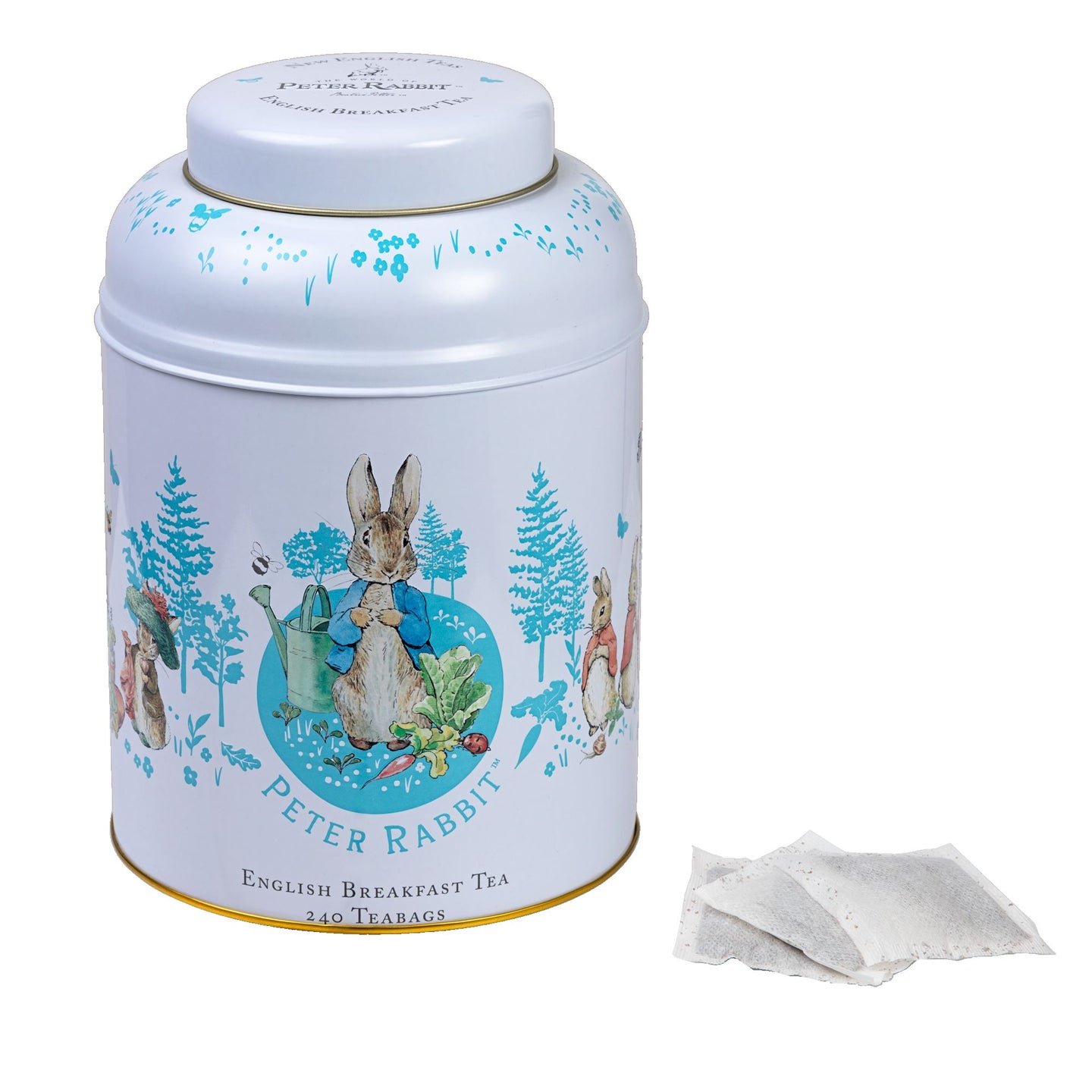 Classic Peter Rabbit Tea Caddy with 240 English Breakfast teabags Black Tea New English Teas 