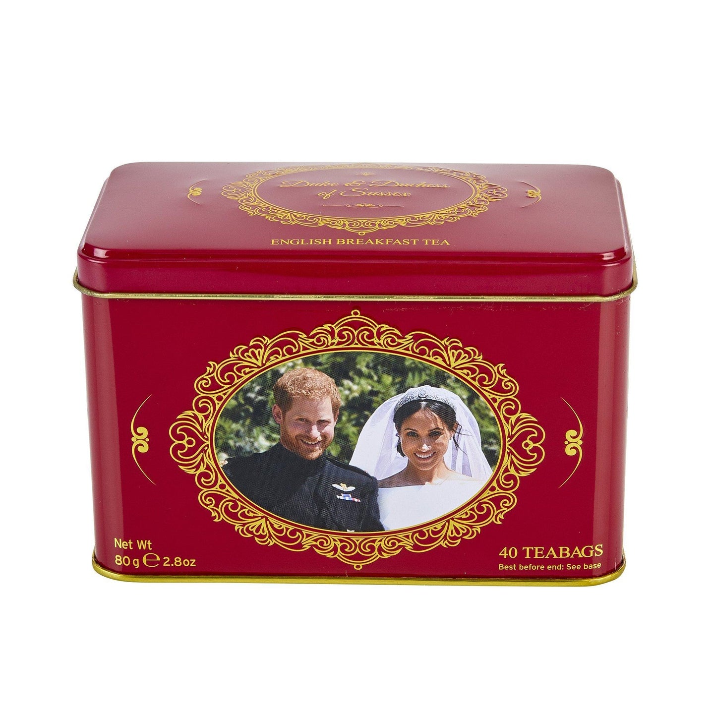 Duke and Duchess of Sussex English Breakfast Tea Tin 40 Teabags Black Tea New English Teas 