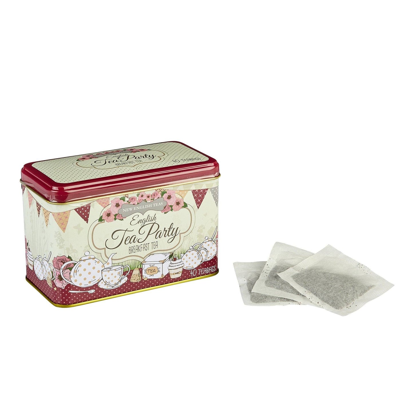 English Tea Party Breakfast Tea Tin 40 Teabags Black Tea New English Teas 