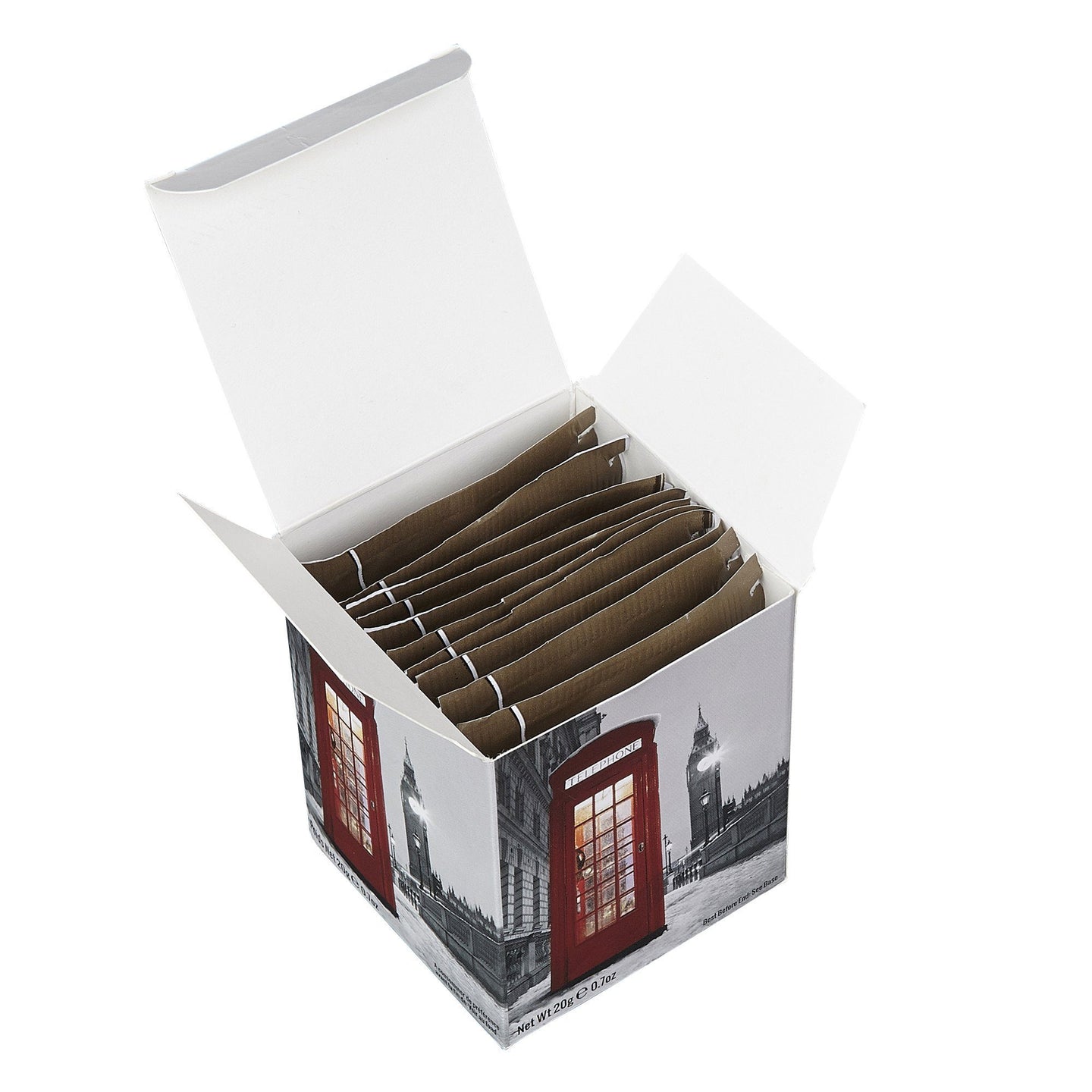 English Telephone Box Snow Scene Breakfast Tea 10 Teabag Carton Black Tea New English Teas 