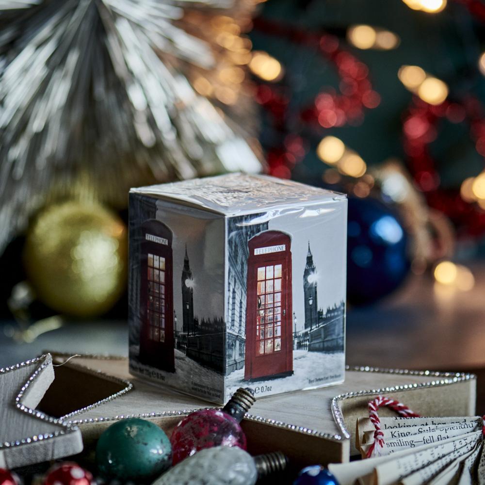 English Telephone Box Snow Scene Breakfast Tea 10 Teabag Carton Black Tea New English Teas 