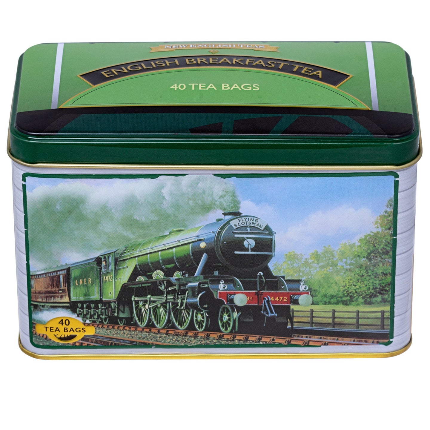 Flying Scotsman Tea Tin with 40 English Breakfast Teabags Black Tea New English Teas 