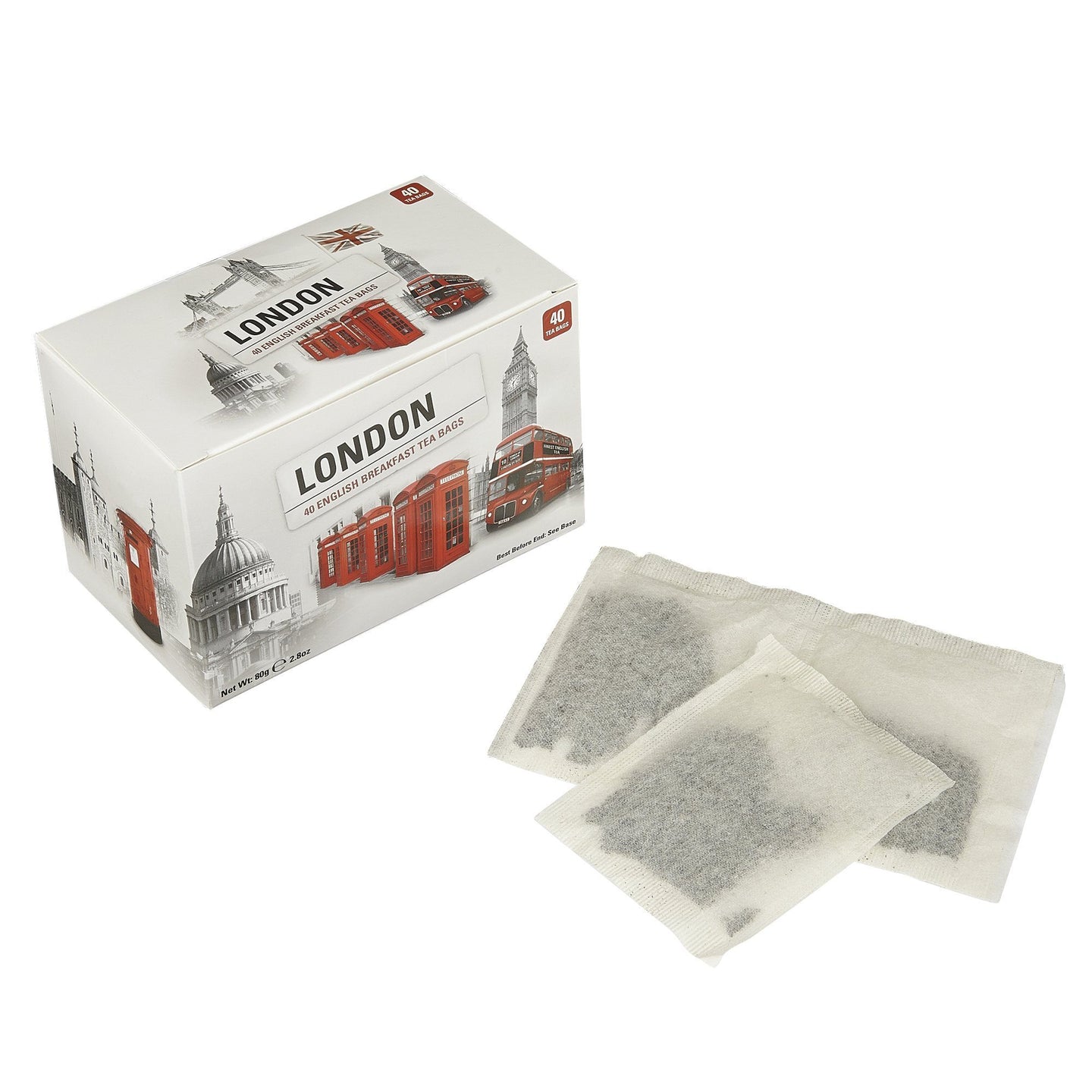 London Selection English Breakfast Tea 40 Teabag Carton Black Tea New English Teas 