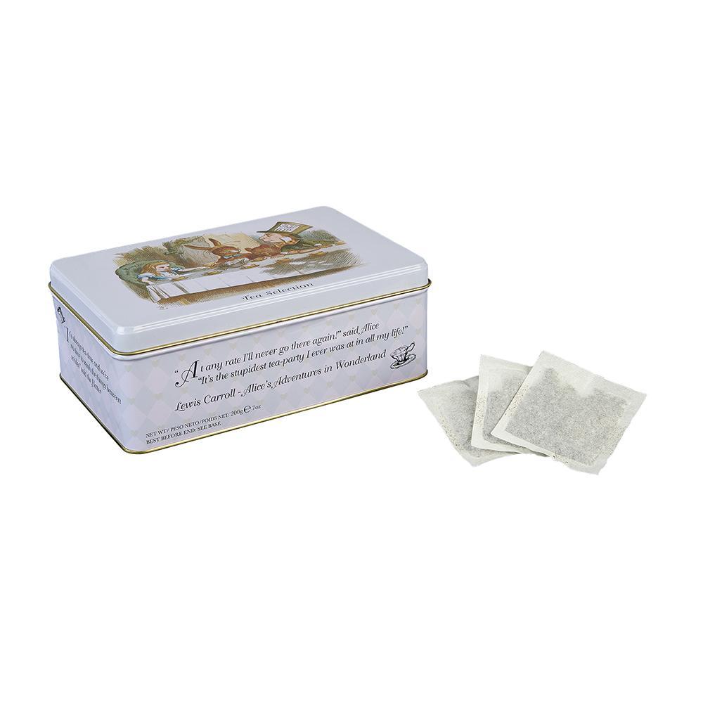 New English Teas Alice In Wonderland English Tea Selection Tin 100 Teabags Black Tea New English Teas 