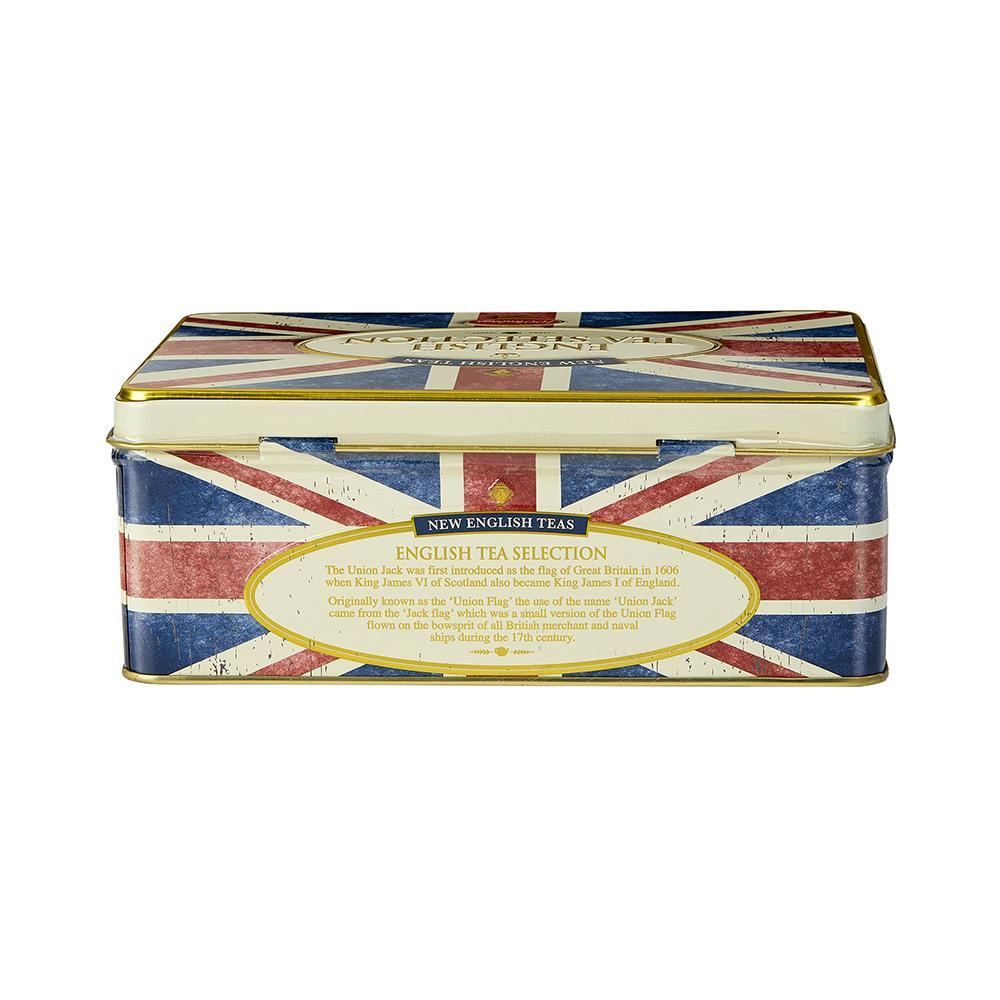 New English Teas Retro Union Jack Fine English Tea Selection Tin 100 Teabags Black Tea New English Teas 