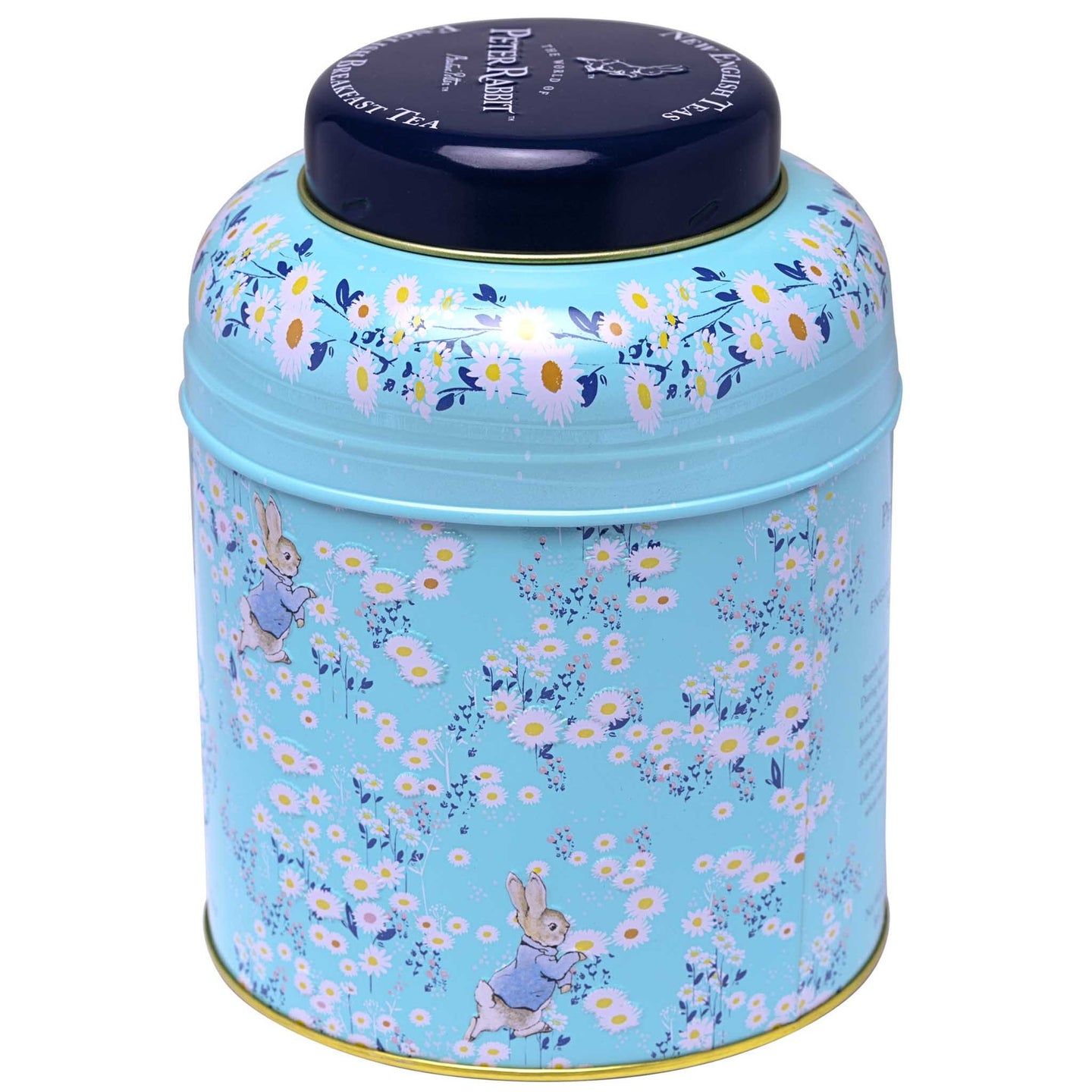 Peter Rabbit Daisies Tea Caddy with 80 English Breakfast Teabags Tea Tins New English Teas 