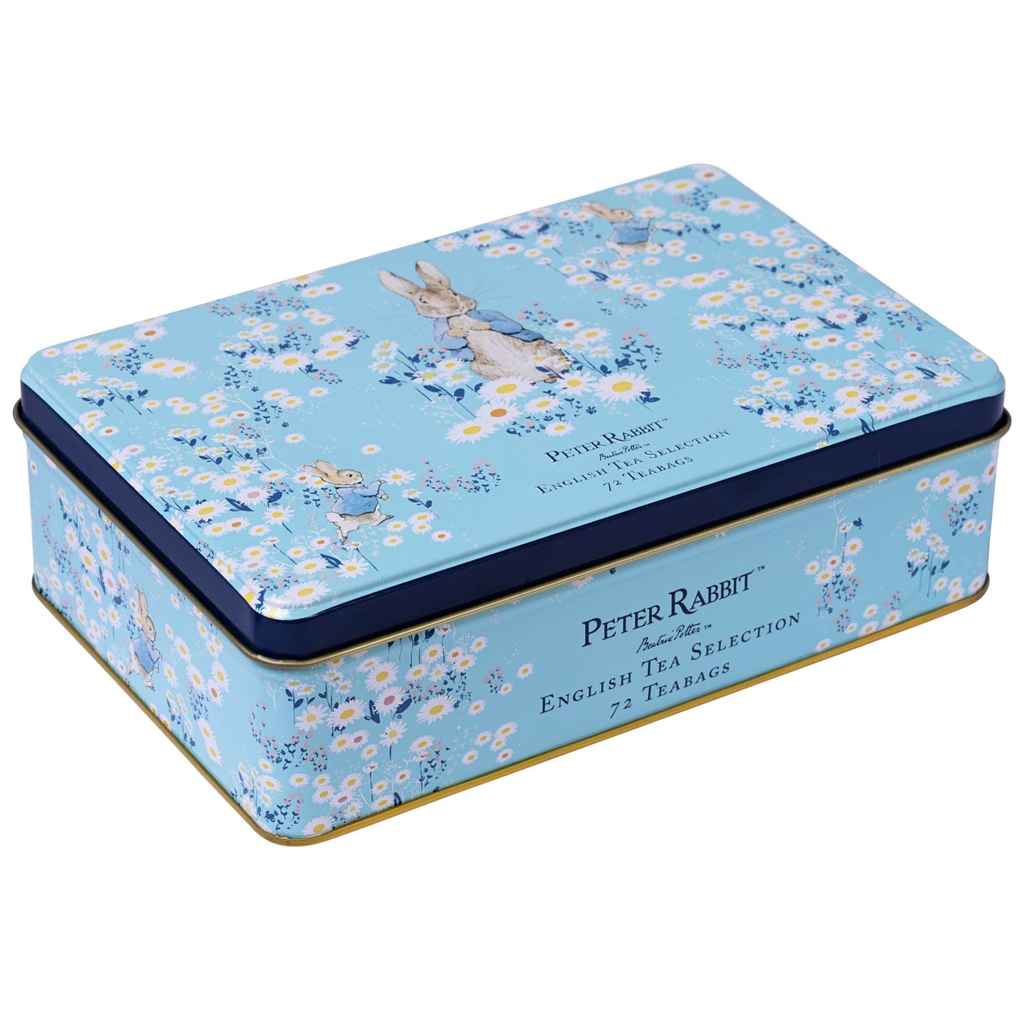 Peter Rabbit Daisies Tea Selection Tin with 72 Teabags Tea Tins New English Teas 