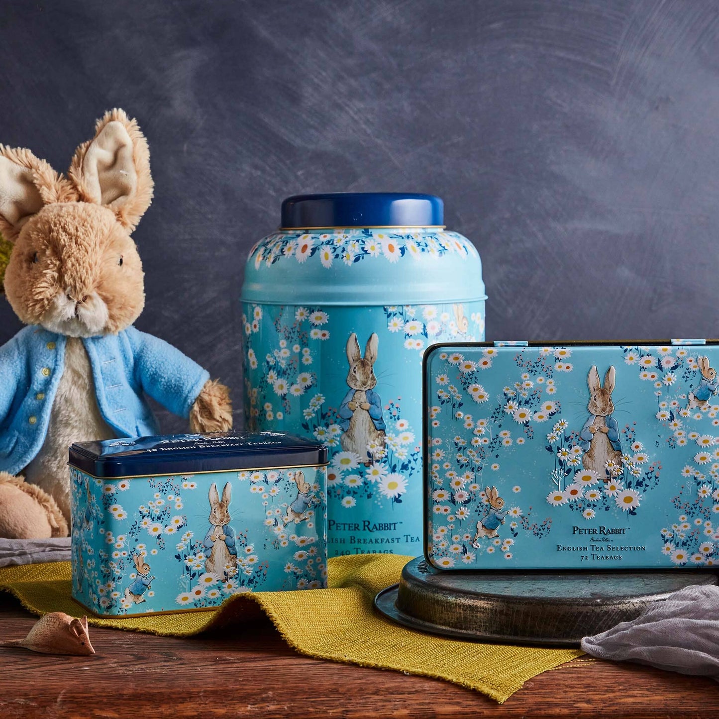 Peter Rabbit Gift Set with Tea Caddy and Plush Toy - New English Teas