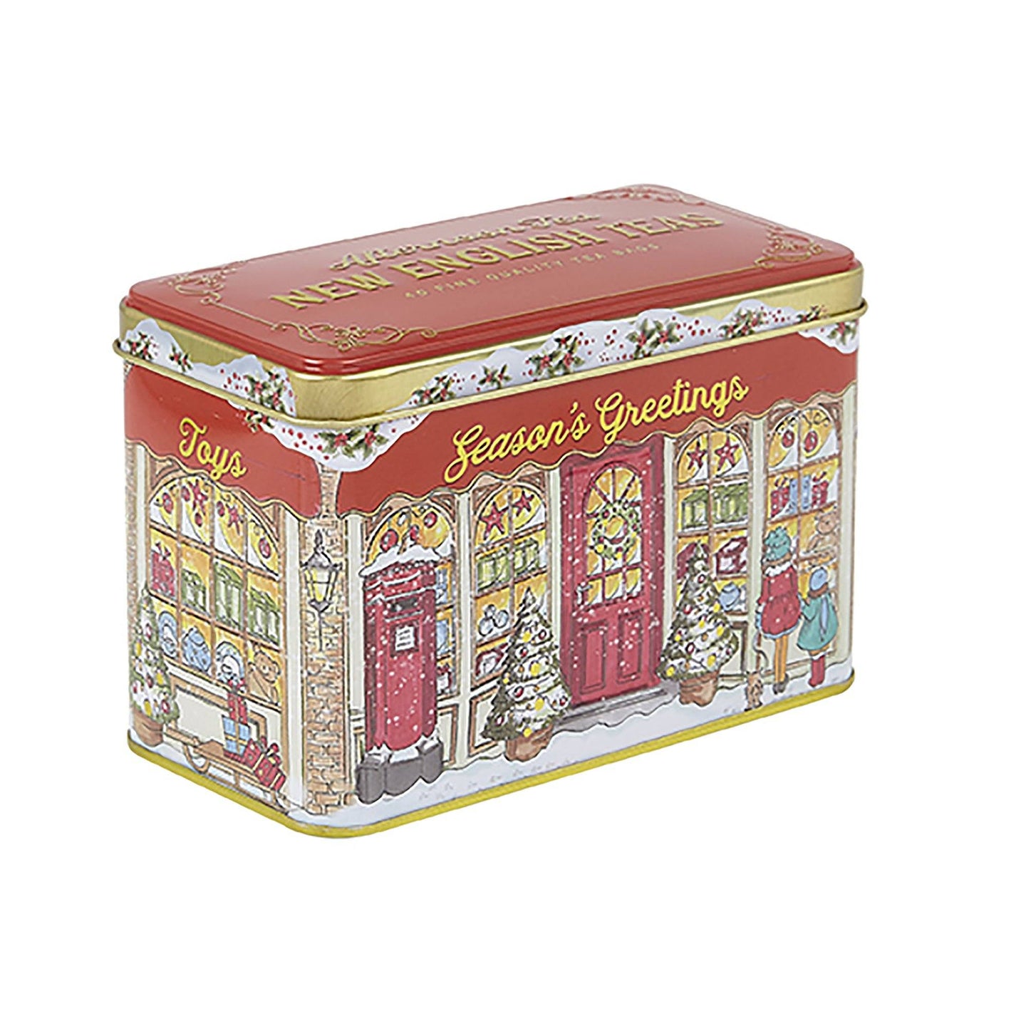 Season's Greetings Christmas Tea Tin 40 Teabags Black Tea New English Teas 