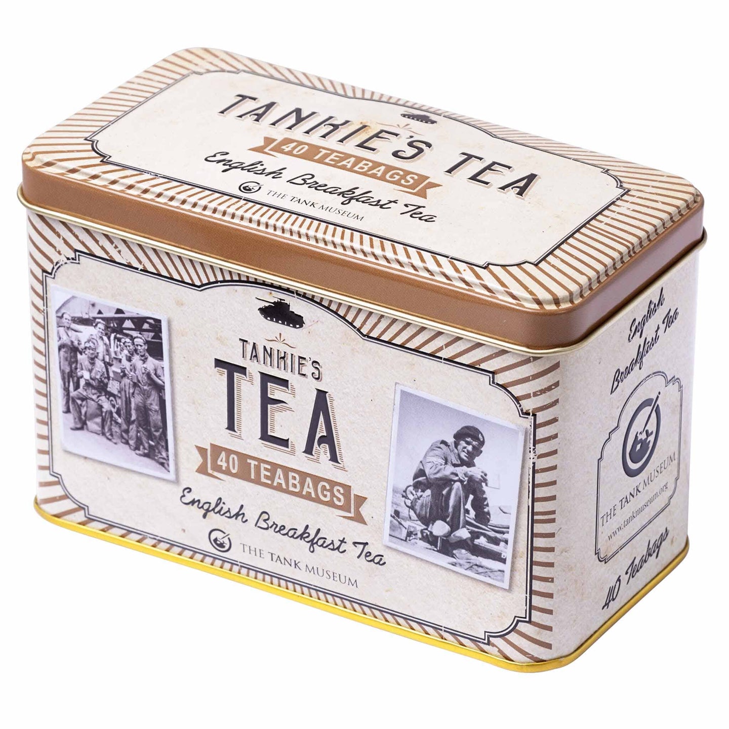 Tankies Tea Tank Museum Classic Tea Tin with 40 English Breakfast Teabags Tea Tins New English Teas 