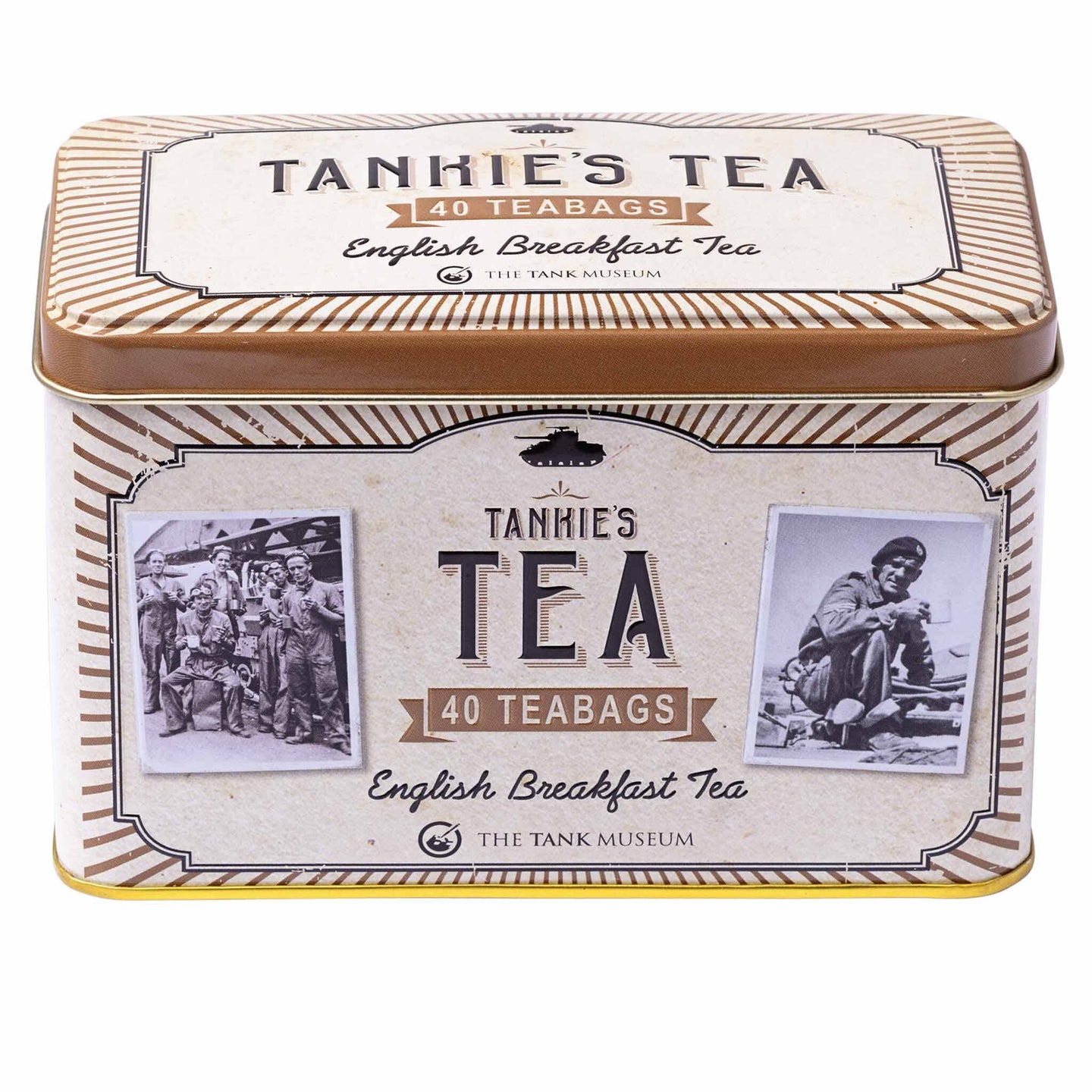 Tankies Tea Tank Museum Classic Tea Tin with 40 English Breakfast Teabags Tea Tins New English Teas 