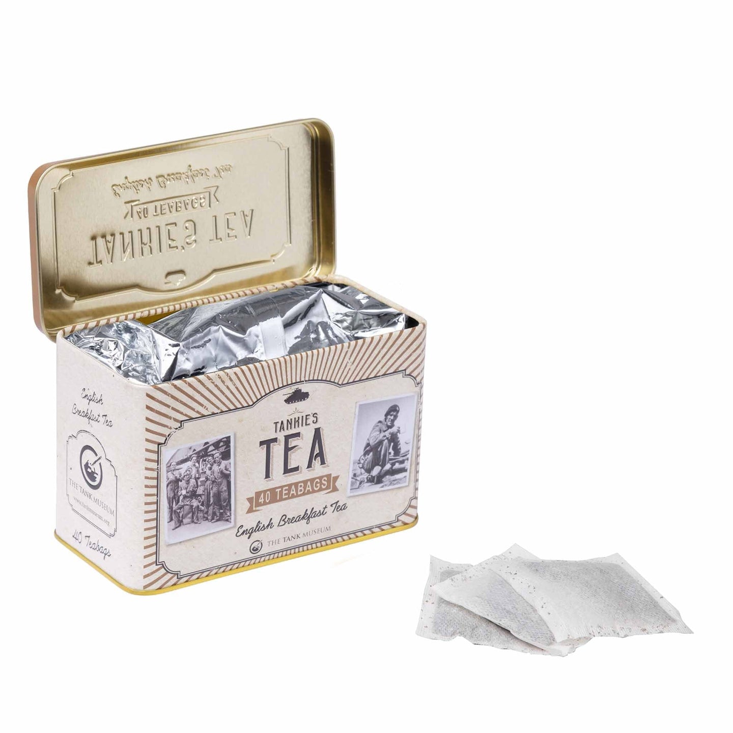 Tankies Tea Tank Museum Classic Tea Tin with 40 English Breakfast Teabags Tea Tins New English Teas 