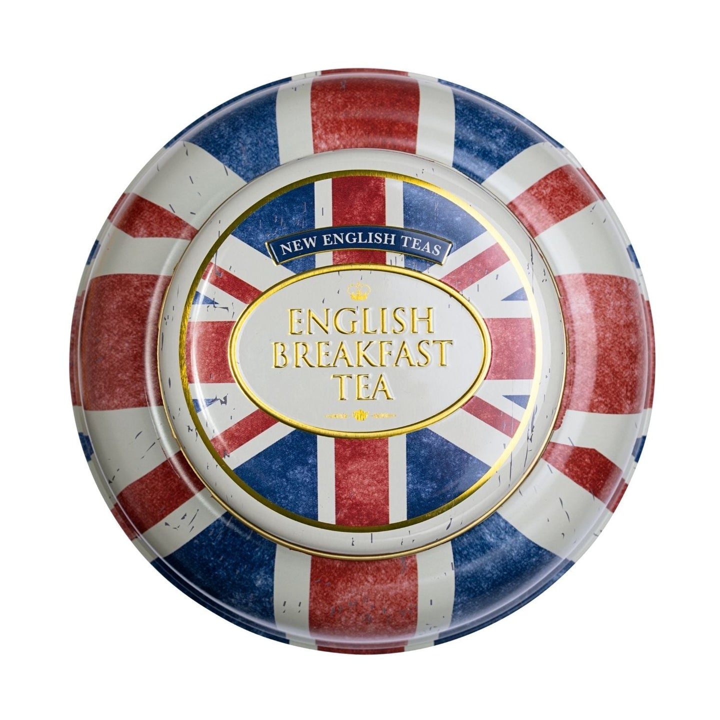 Union Jack Large Round Tea Caddy with 240 English Breakfast Teabags Black Tea New English Teas 