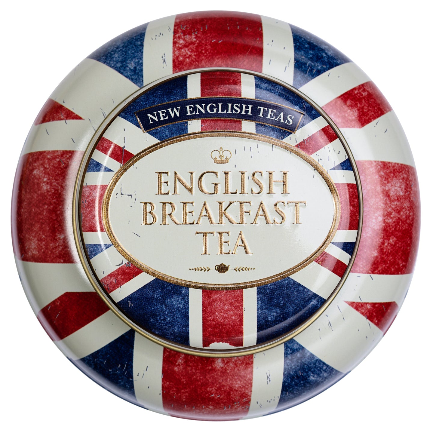 Union Jack Round Tea Caddy with 80 English Breakfast Teabags Black Tea New English Teas 