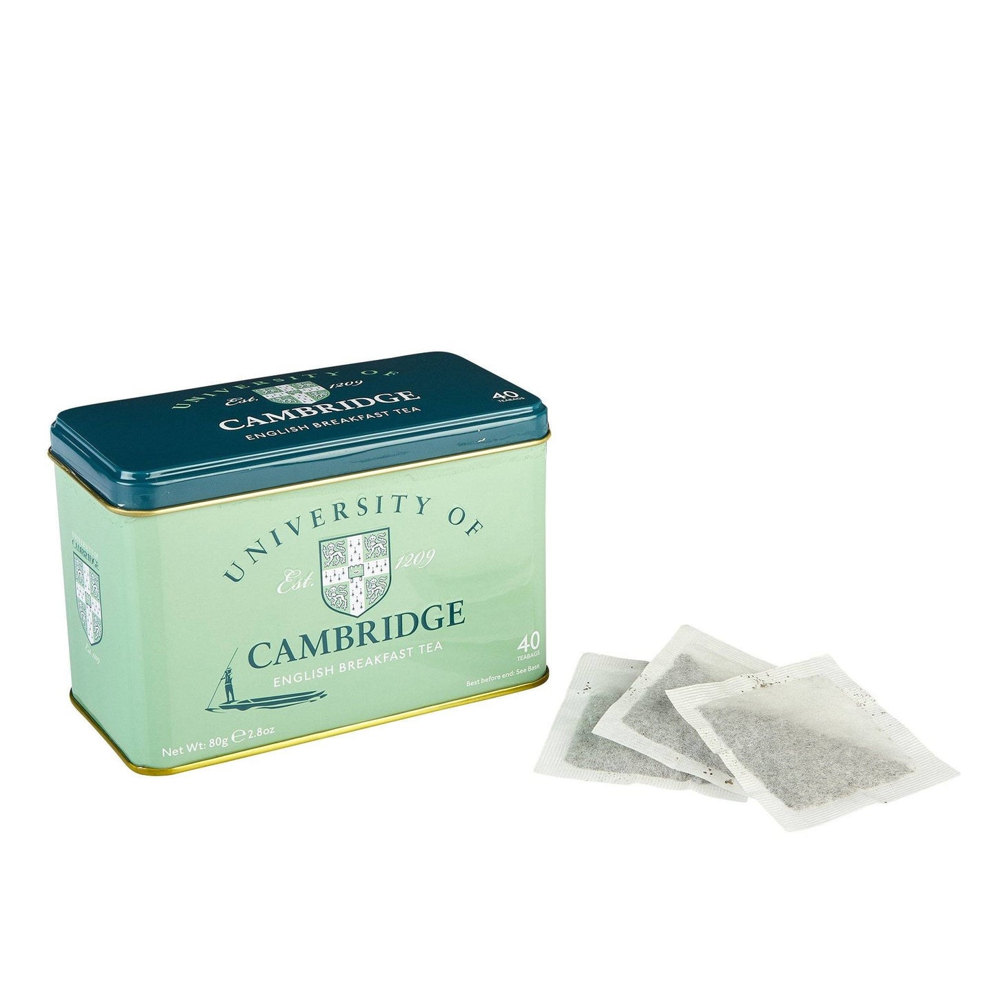 University Of Cambridge English Breakfast Tea Tin 40 Teabags Black Tea New English Teas 