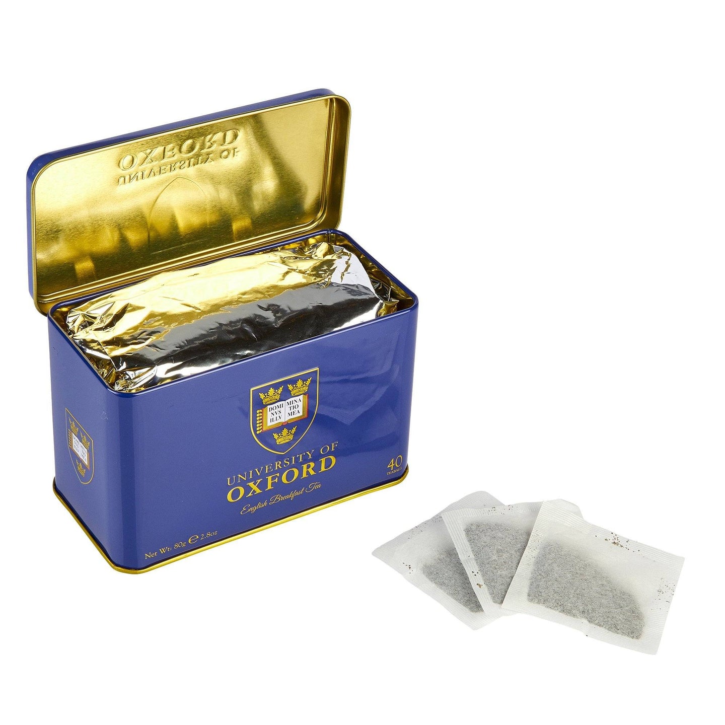 University Of Oxford English Breakfast Tea Tin 40 Teabags Black Tea New English Teas 