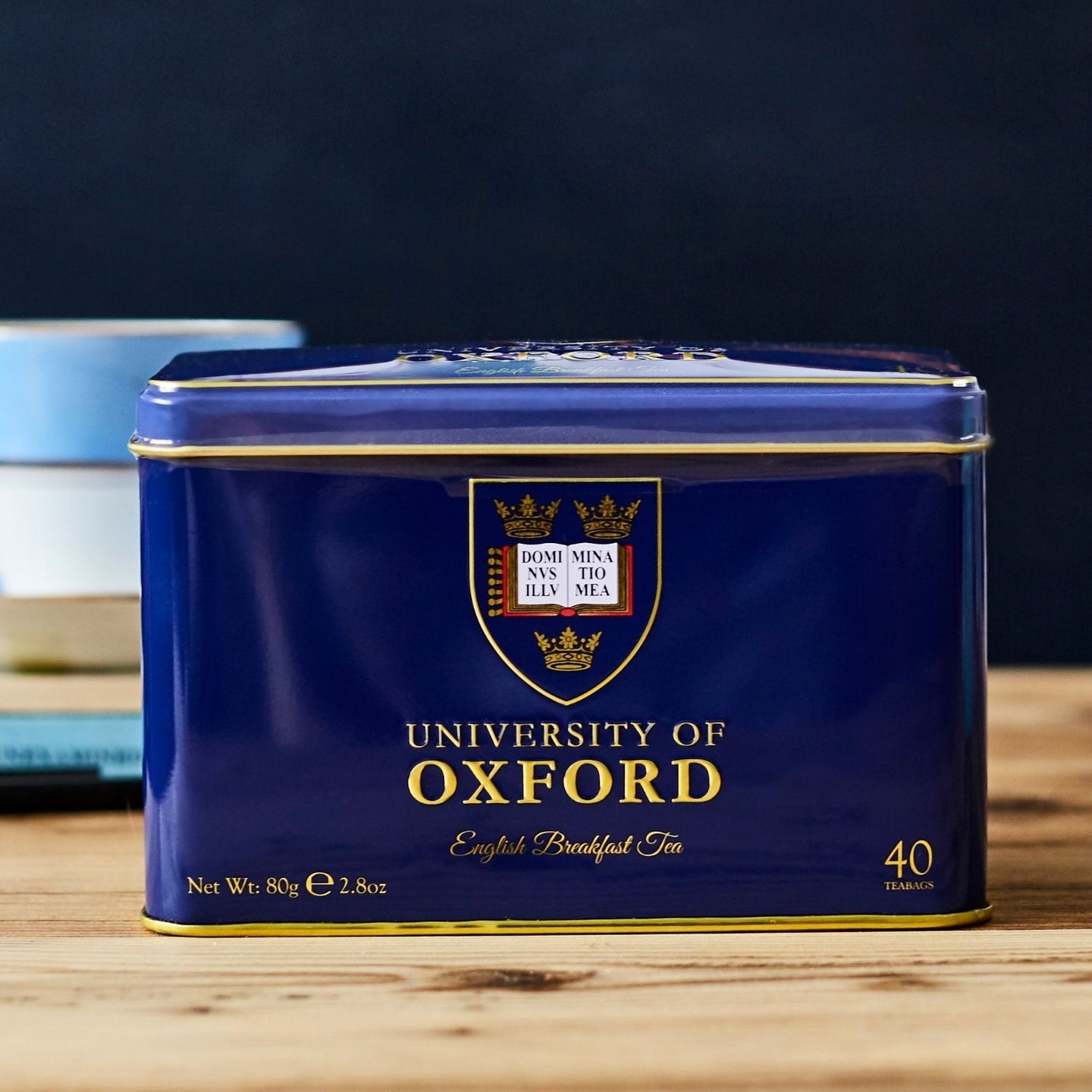 University of Oxford Tea Tin with 40 English Breakfast teabags Black Tea New English Teas 